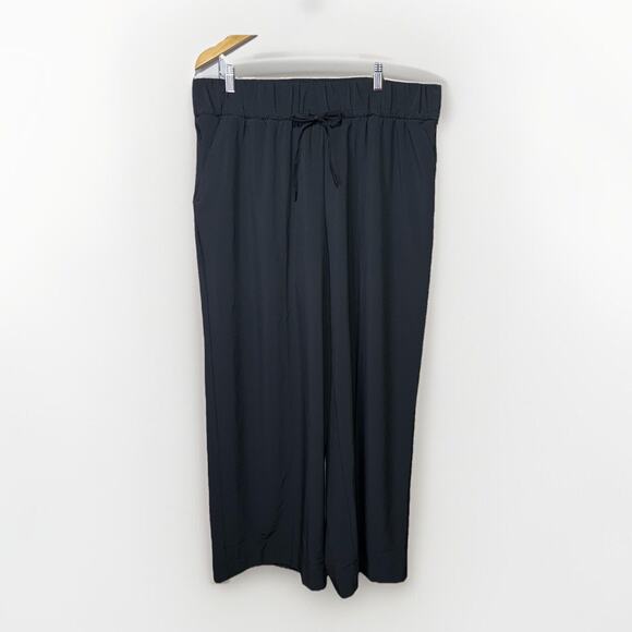 All In Motion Pants - All in Motion Women’s XXL Black Woven Wide Leg Pants Loose Fit Drawstring Waist